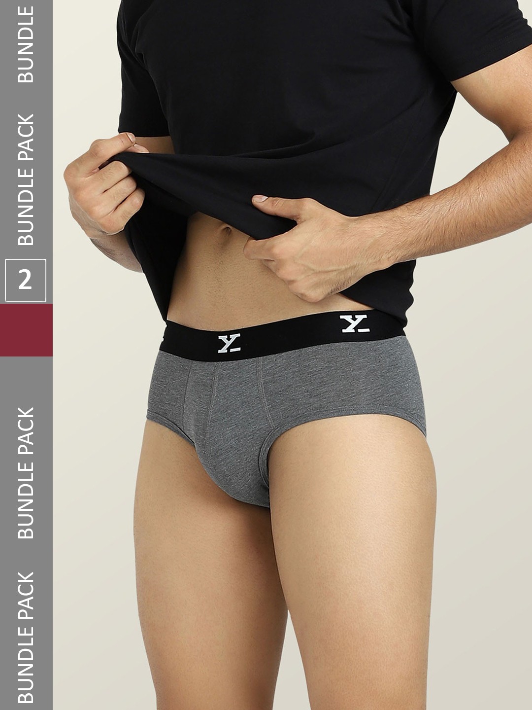 

XYXX Men Pack Of 2 Low-Rise Anti Microbial Briefs, Red