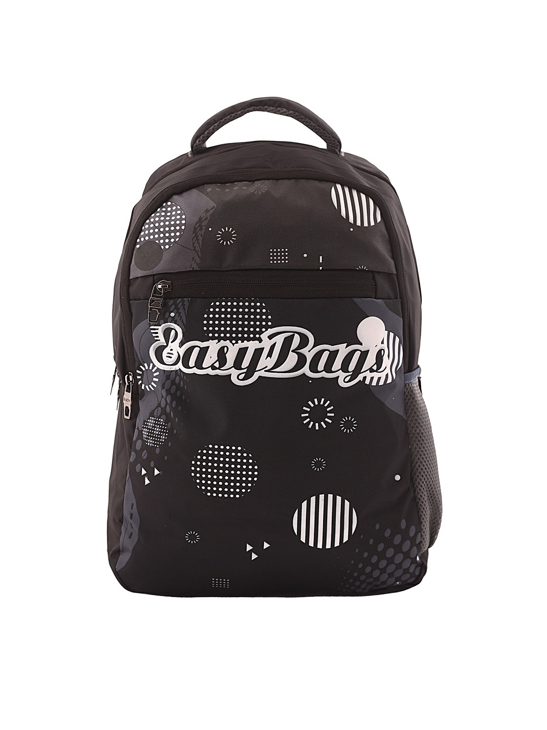 

EASY Typography Medium Size Backpack With Adjustable Padded Straps, Black