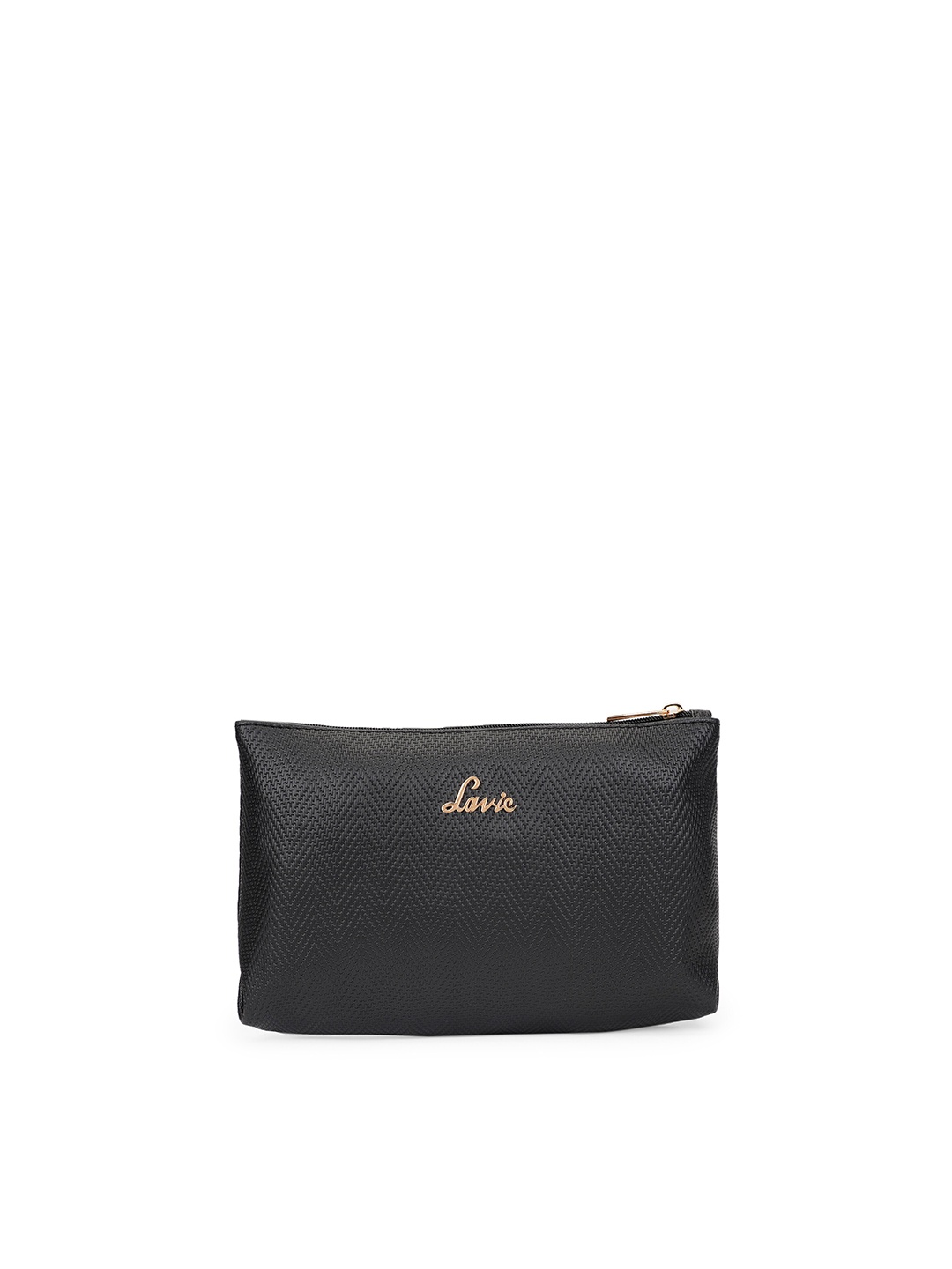 

Lavie Women Textured Travel Pouch, Black