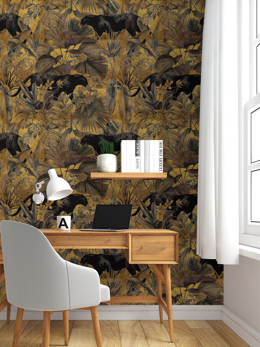 

PAPER PLANE DESIGN Printed Waterproof Wallpaper, Yellow