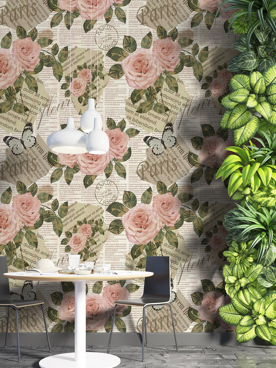

PAPER PLANE DESIGN White & Pink Printed Waterproof Wallpaper
