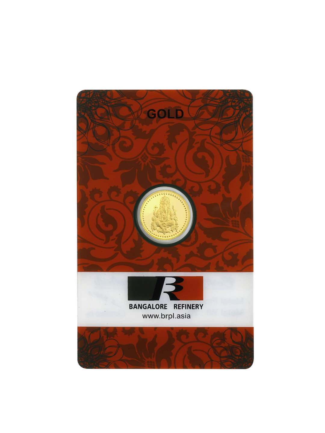 

BANGALORE REFINERY 24KT 999 Purity Lord Ganesh Gold Coin- 2 g