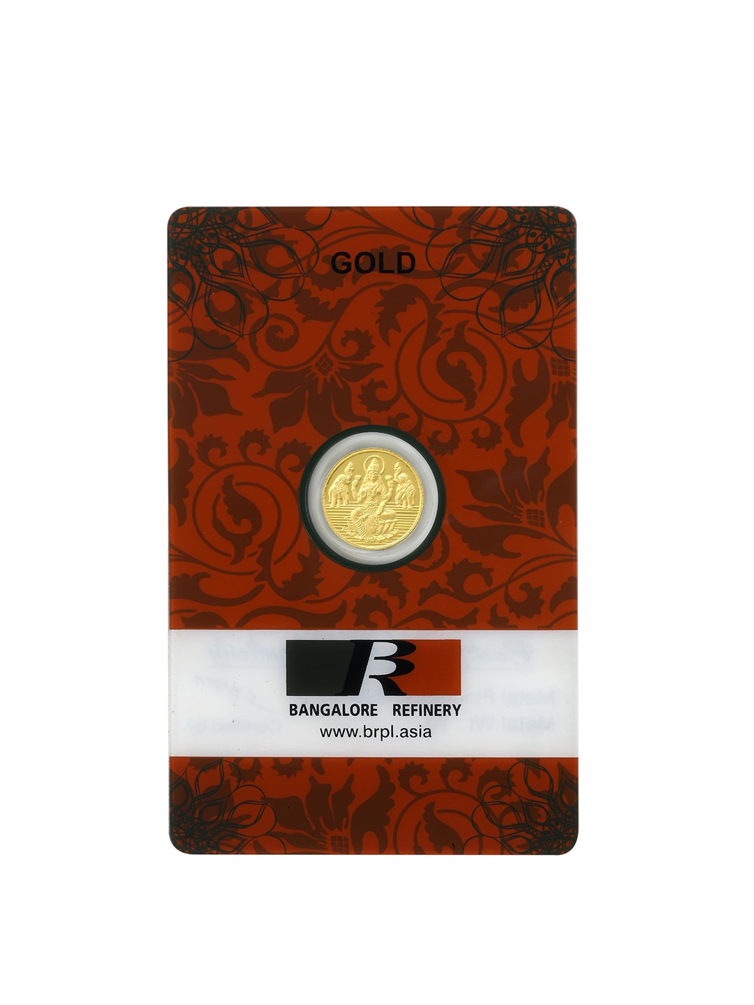 

BANGALORE REFINERY 24KT 999 Purity Goddess Lakshmi Gold Coin-1 g