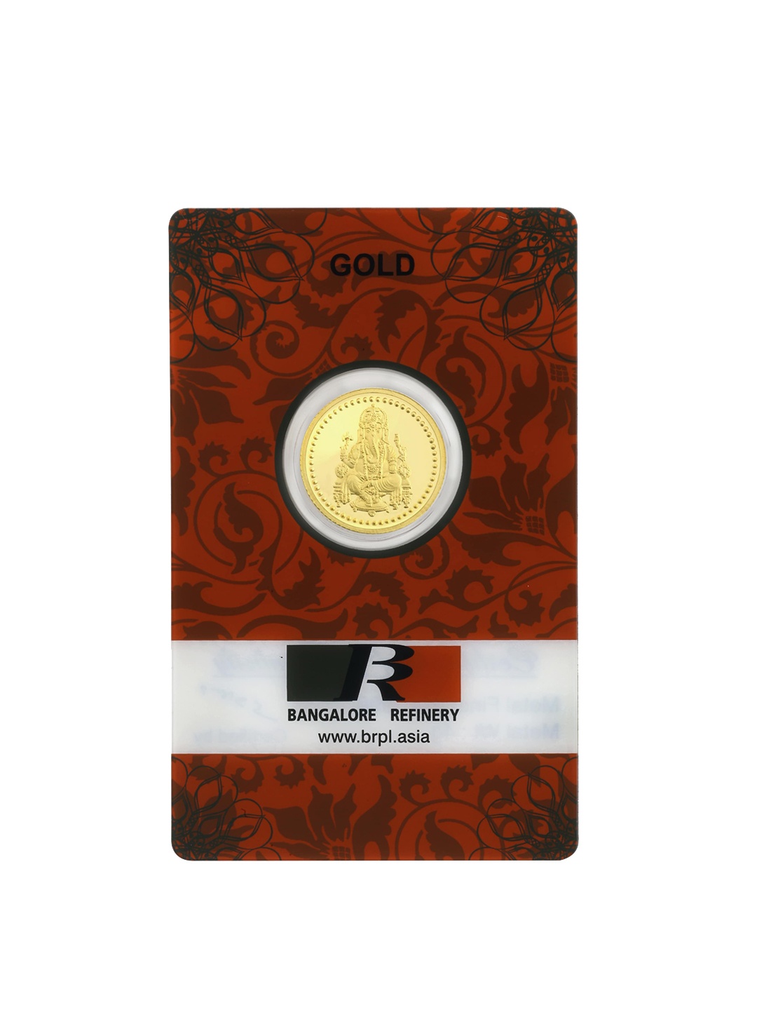

BANGALORE REFINERY 24KT 999 Purity Lord Ganesh Gold Coin- 5 g