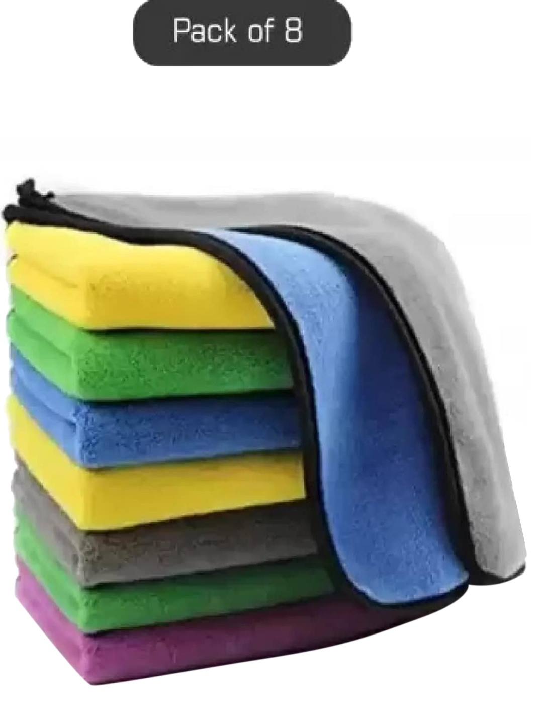 

DALUCI Pack of 8 Microfiber Cleaning Cloth, Blue