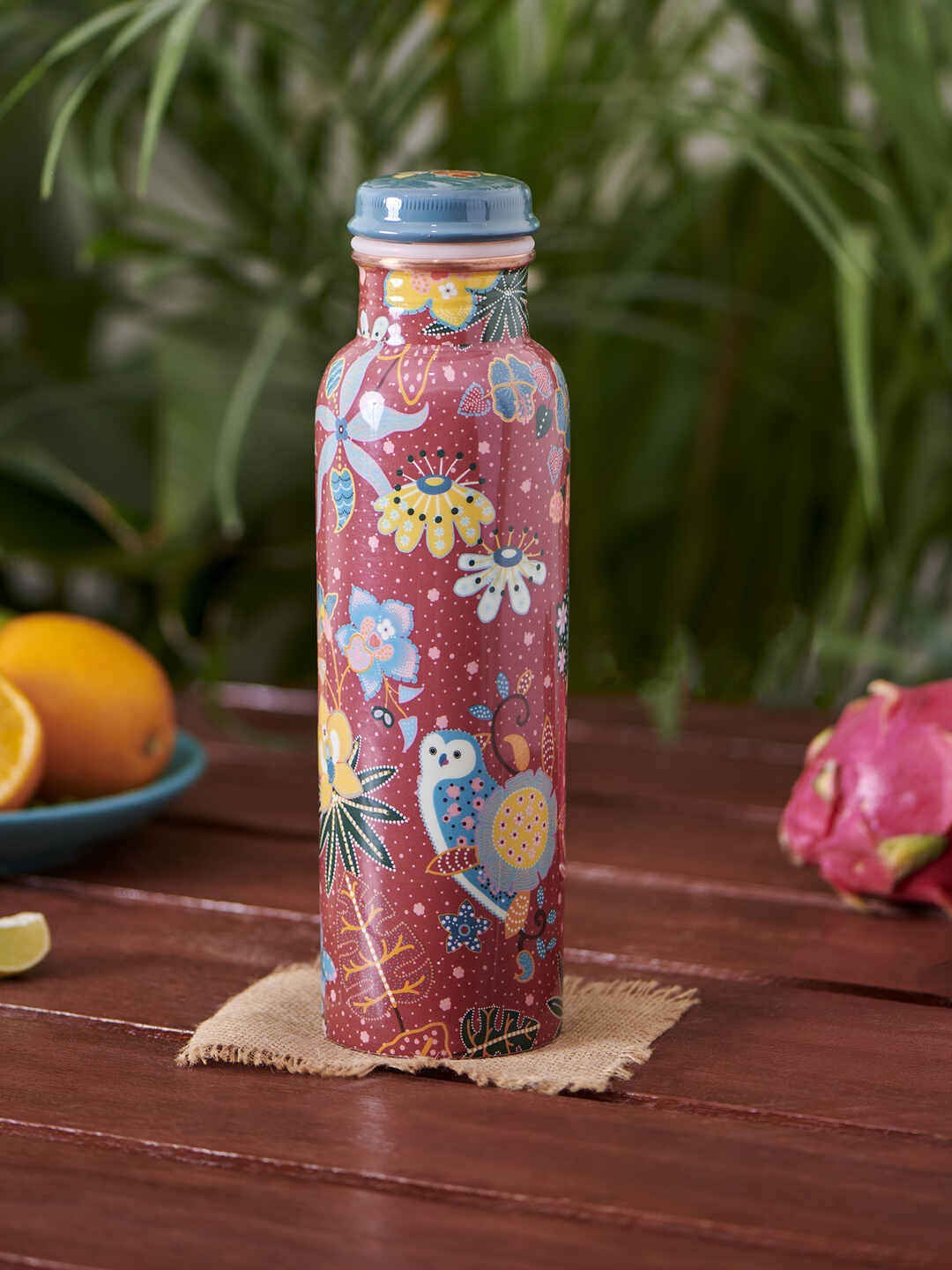 

Chumbak Red Peranaken Tales Batik Copper Bottle