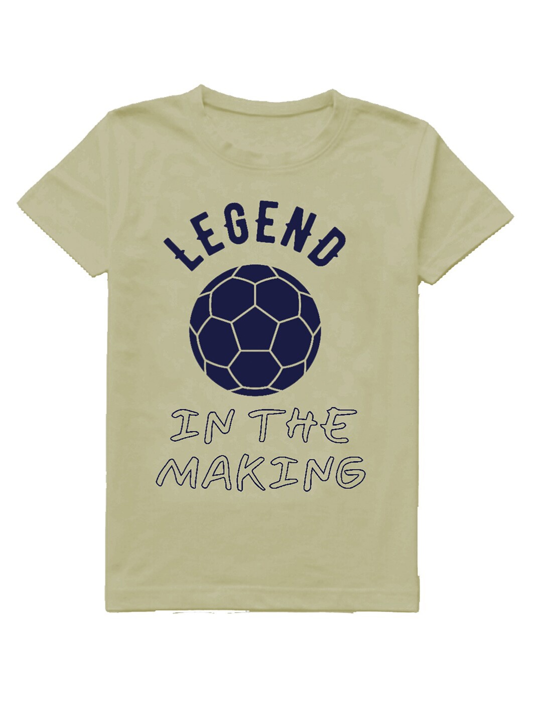 

A.T.U.N. Boys Typography Printed Round Neck Cotton T-shirt, Khaki