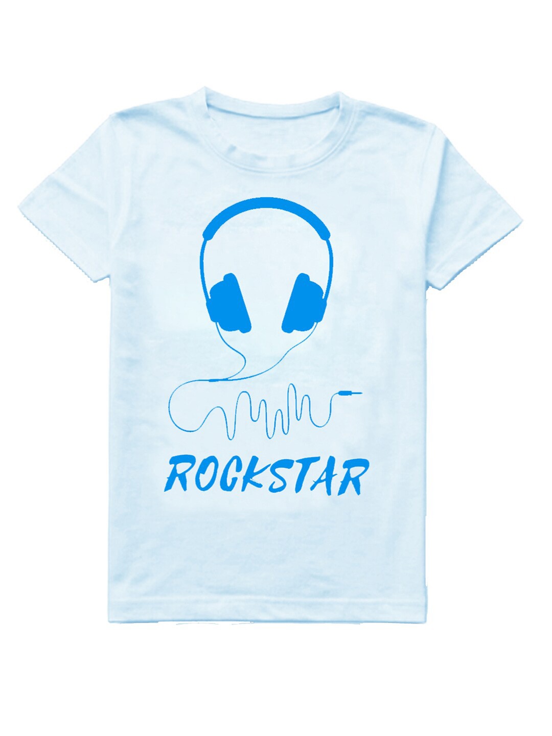 

A T U N Boys Typography Round Neck Cotton T-shirt, Blue