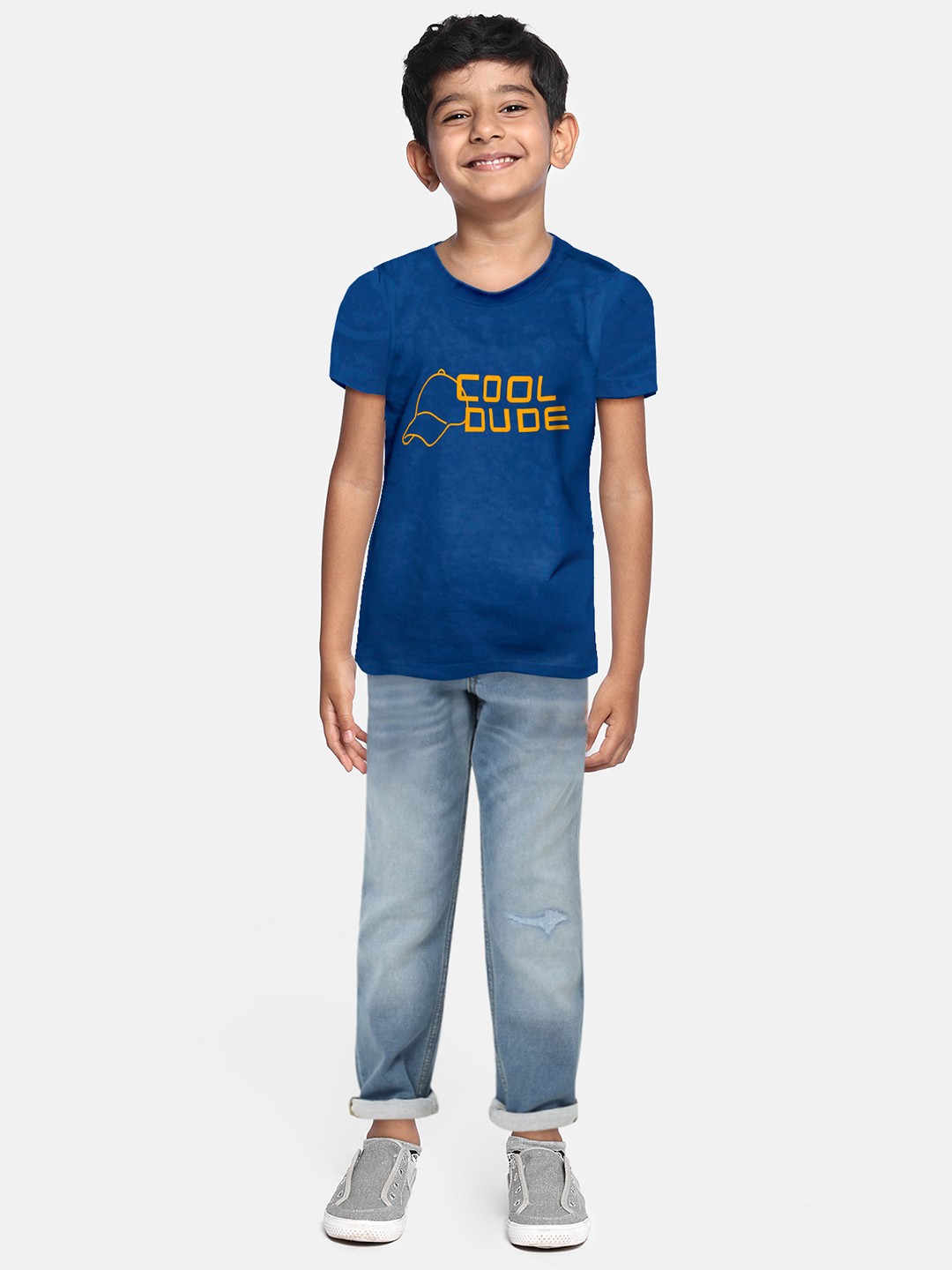 

A.T.U.N. Boys Typography Printed Round Neck Cotton T-shirt, Blue