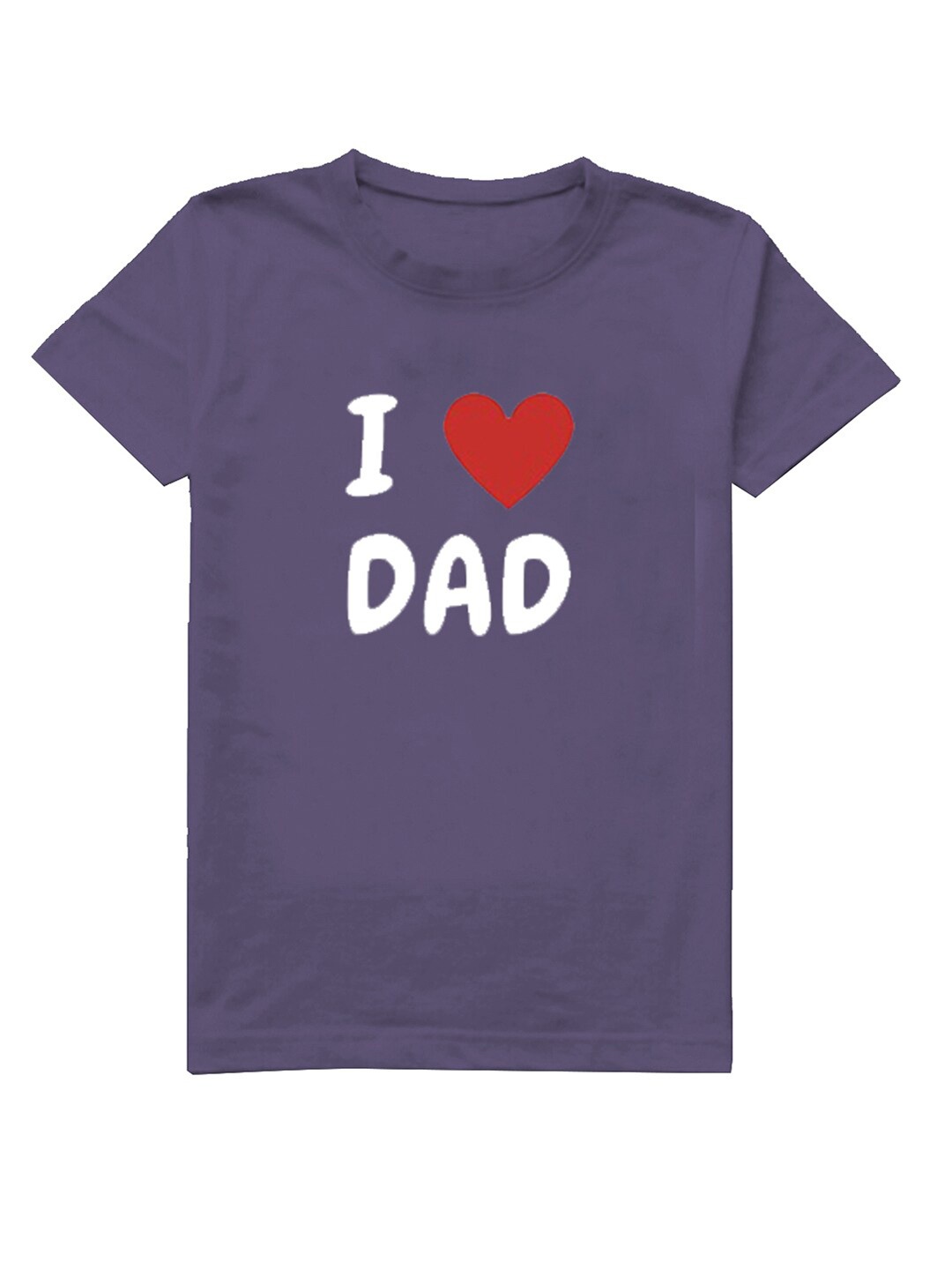 

A T U N Boys Typography Round Neck Cotton T-shirt, Purple