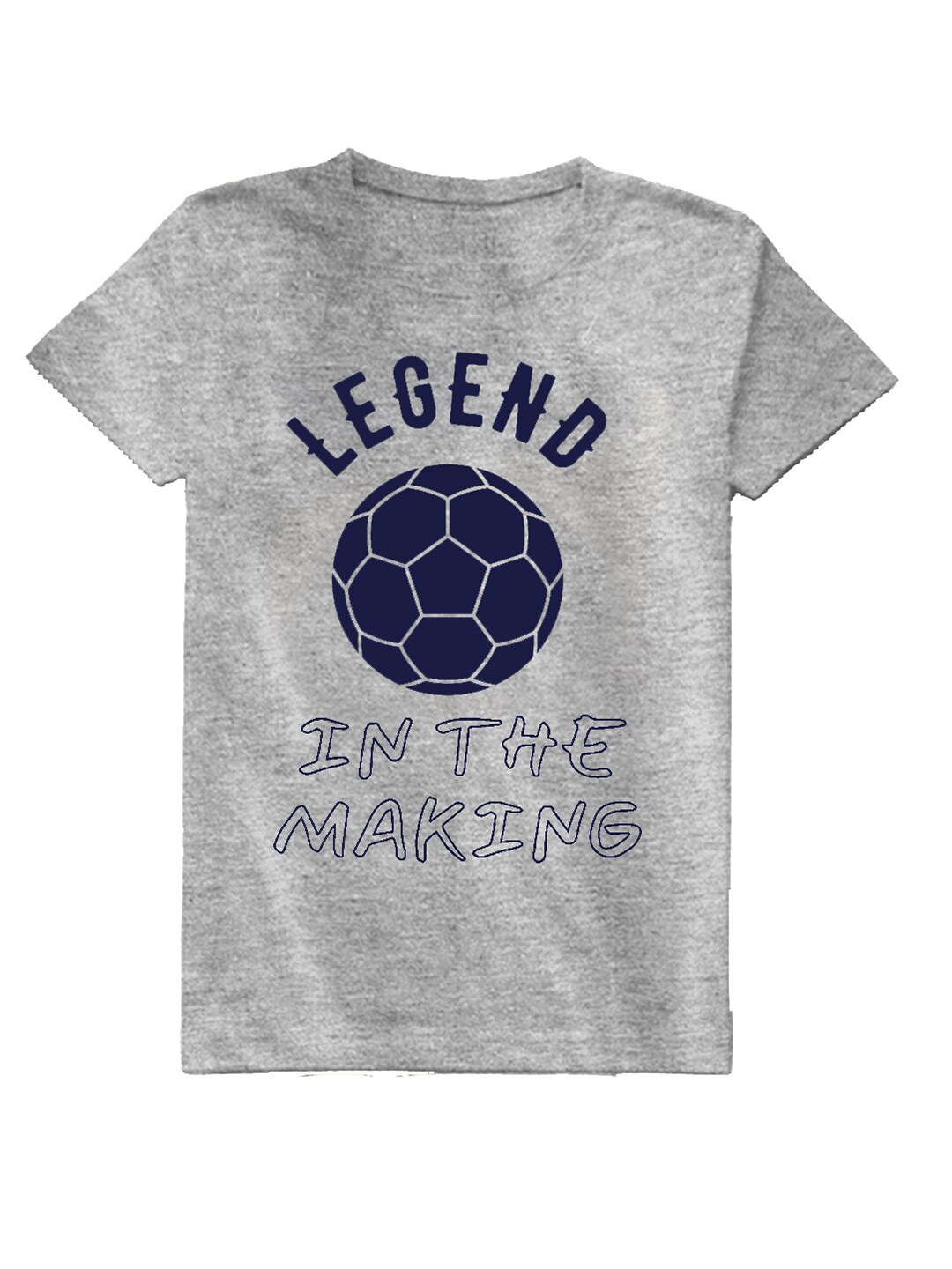

A.T.U.N. Boys Typography Printed Round Neck Cotton T-shirt, Grey melange
