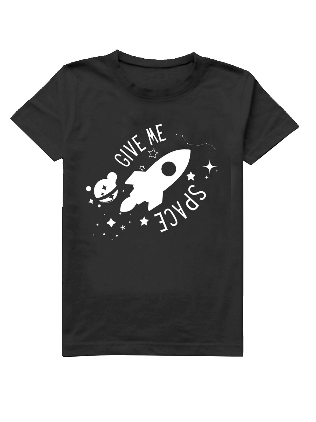

A.T.U.N. Boys Black Printed Extended Sleeves Monochrome T-shirt