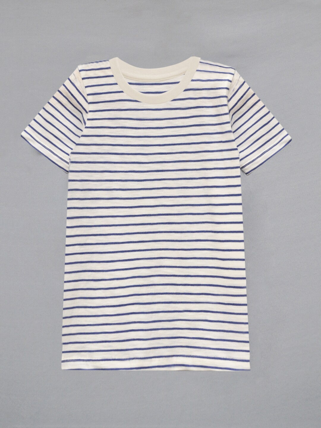 

A.T.U.N. Boys Striped Cotton T-shirt, Off white