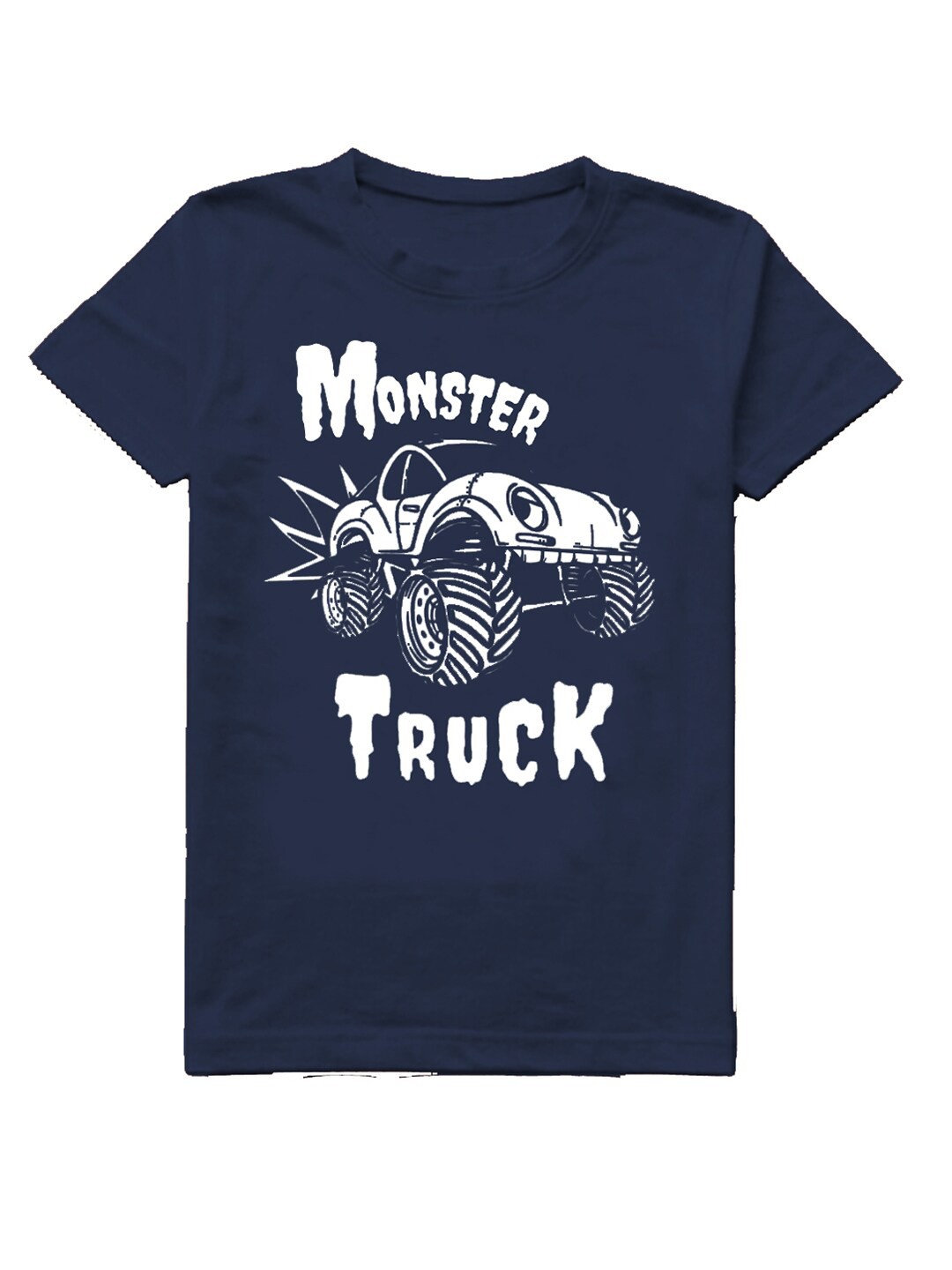 

A.T.U.N. Boys Typography Printed Round Neck Cotton T-Shirt, Navy blue