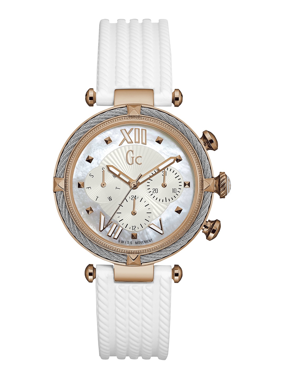 

GC Women Printed Dial Multifunction Analogue Watch Y16004L1, White