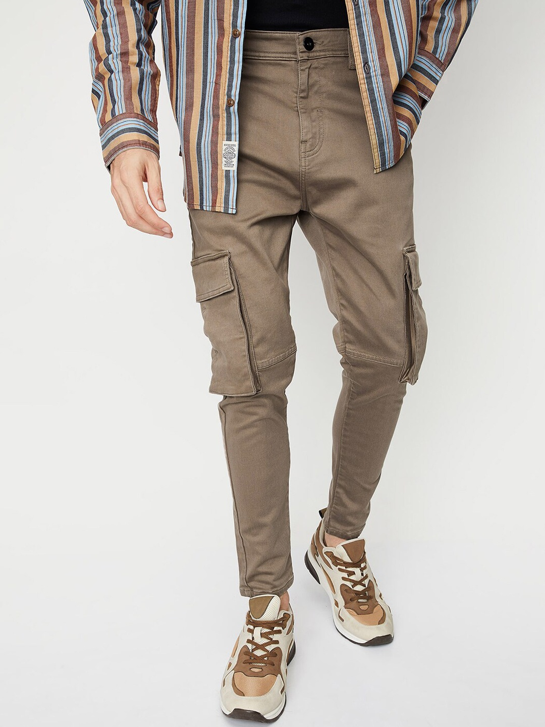 

max Men Mid-Rise Cargos, Brown