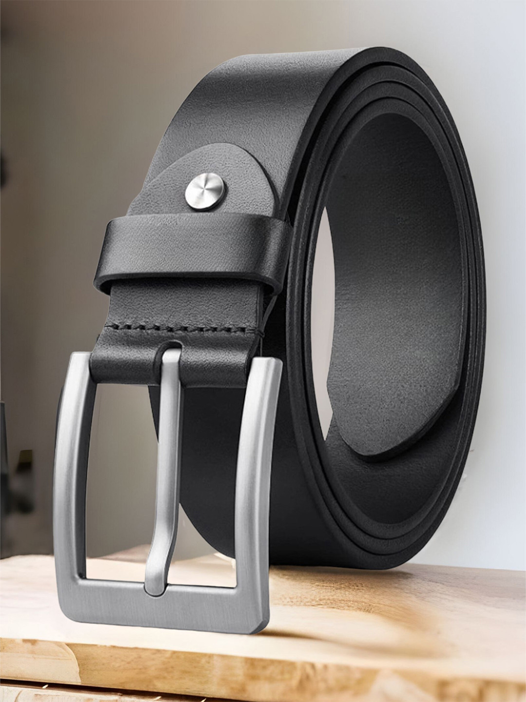 

ZORO Men Leather Formal Belt, Black