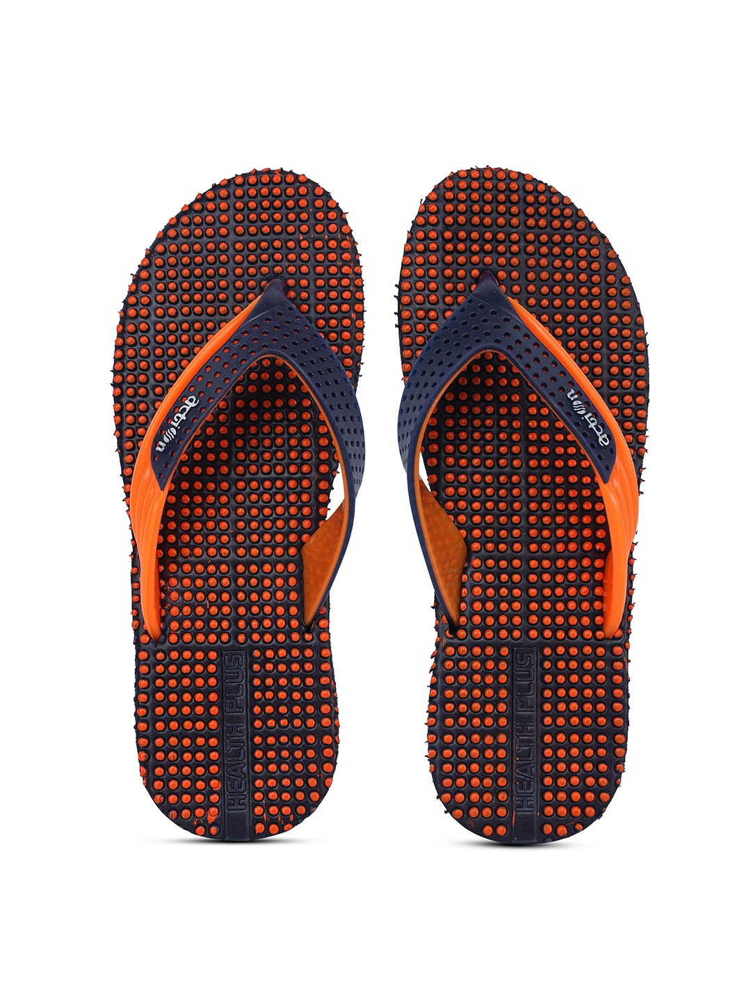 

Action Plus Women Self Design Rubber Thong Flip-Flops, Orange