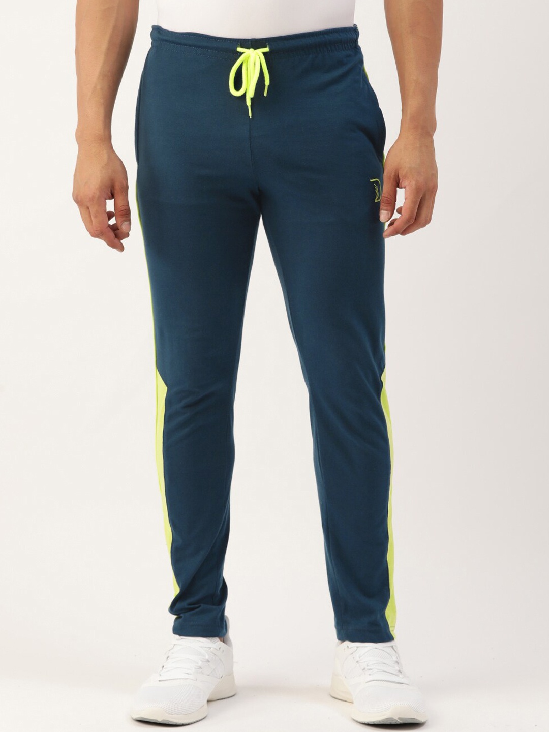 

PORTBLAIR Men Mid-Rise Casual Track Pants, Teal