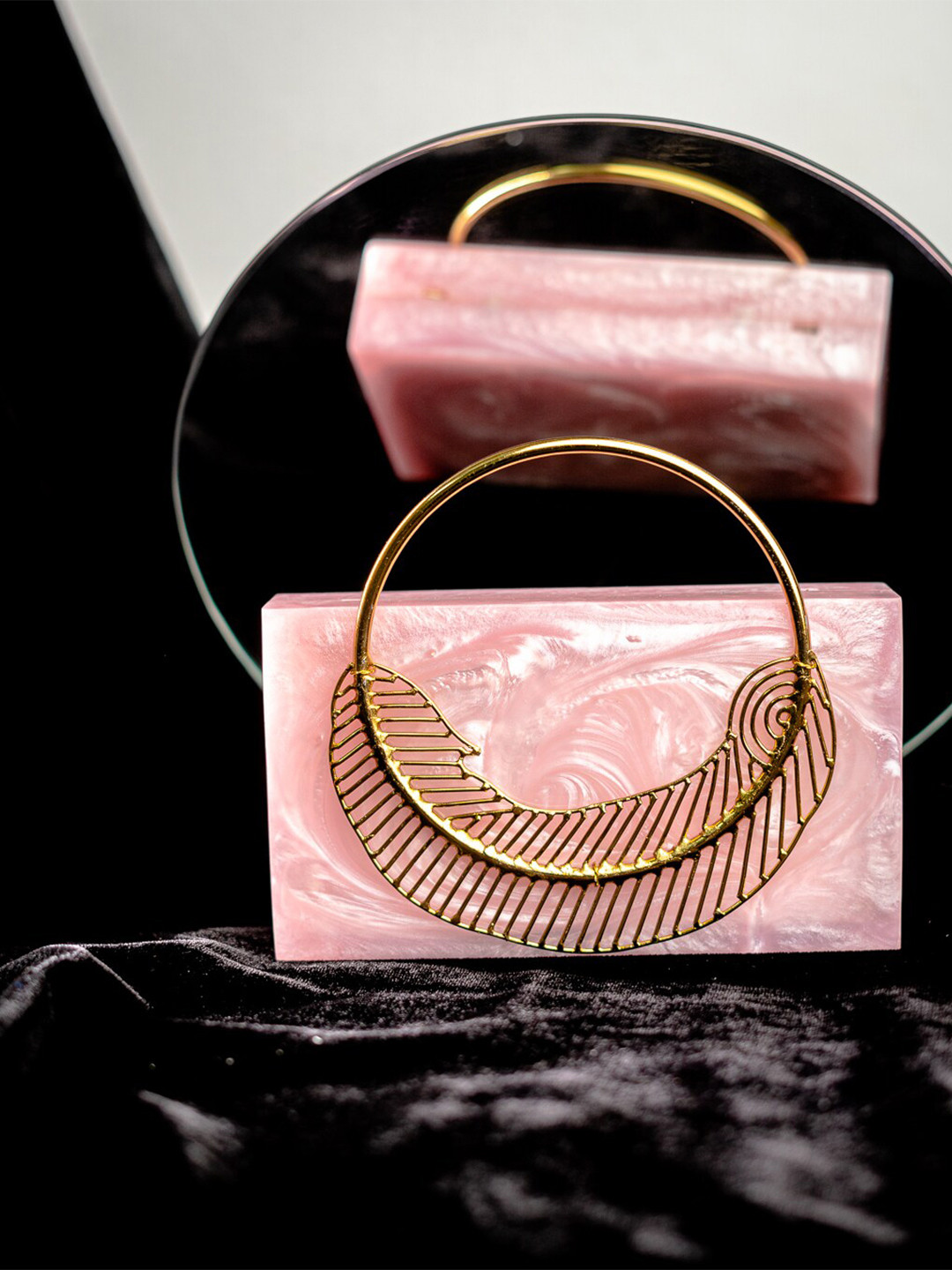 

NR By Nidhi Rathi Women Embellished Box Clutch, Pink
