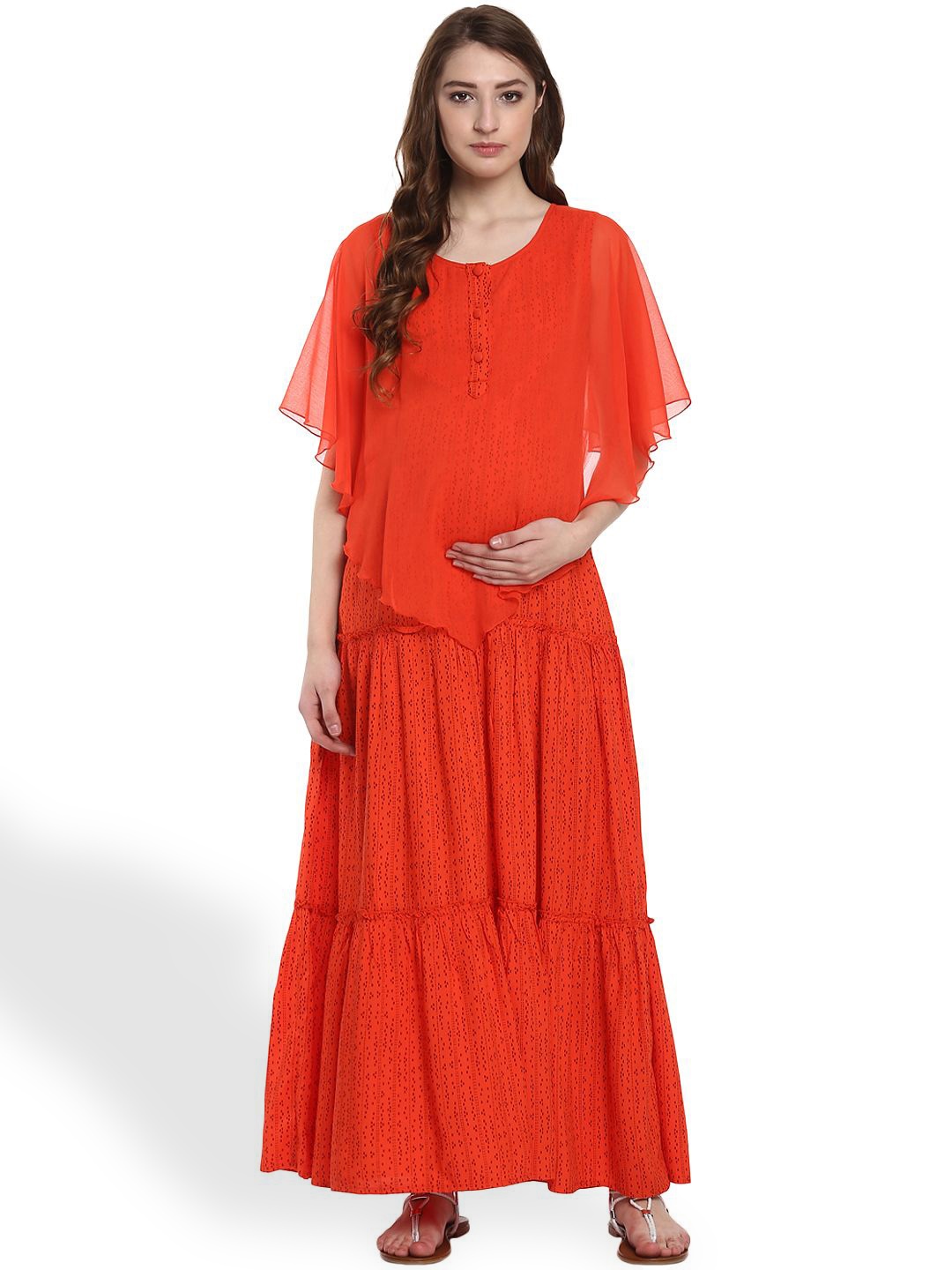 

Mine4Nine Orange Maxi Dress