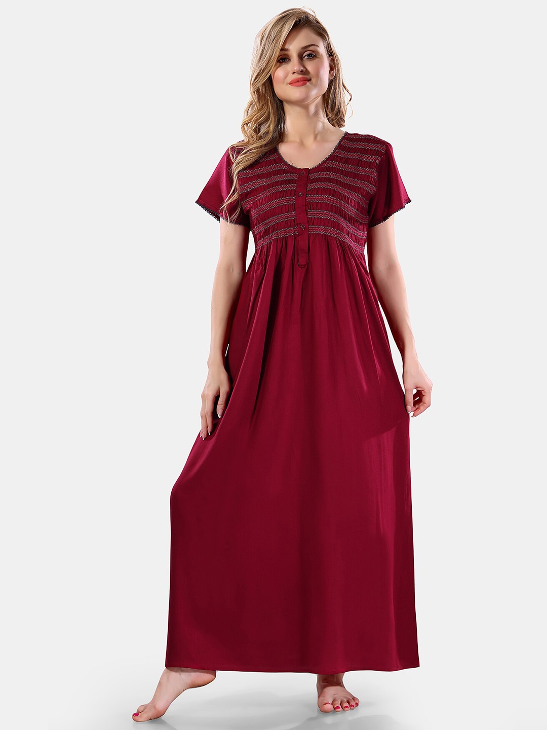 

Be You Round Neck Maxi Nightdress, Pink