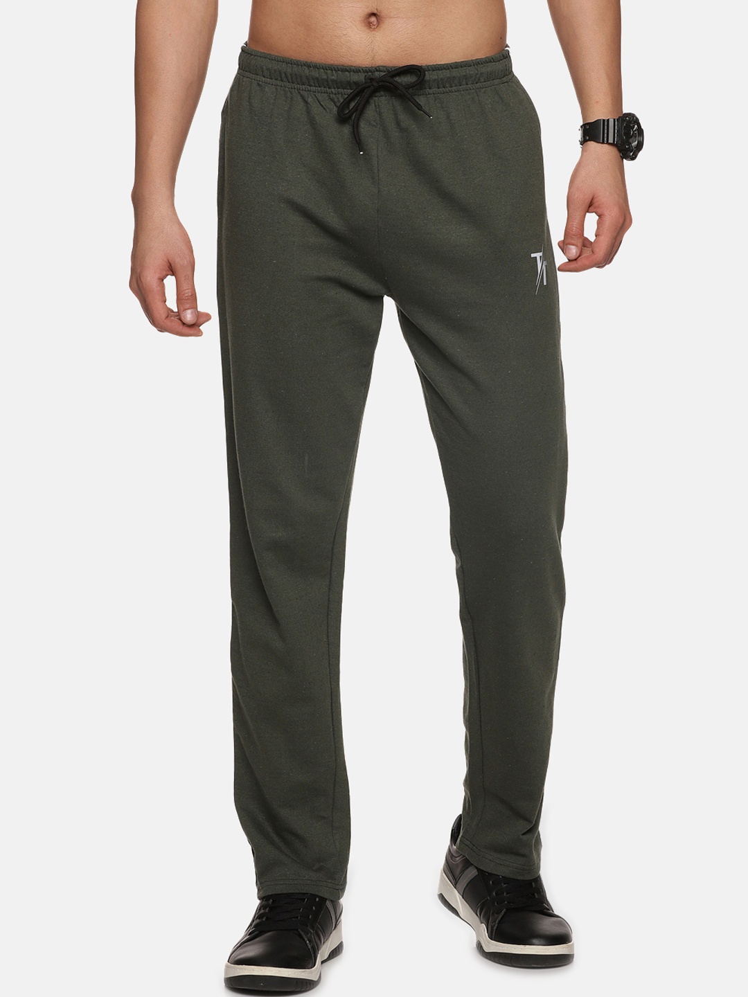 

Trends Tower Men Cotton Dry Fit Track Pants, Olive