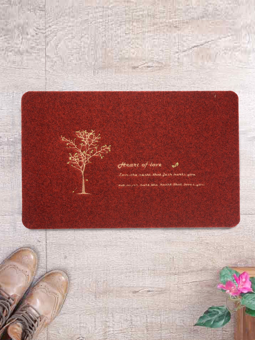 

Cortina Rust Red Patterned Rectangular Doormat