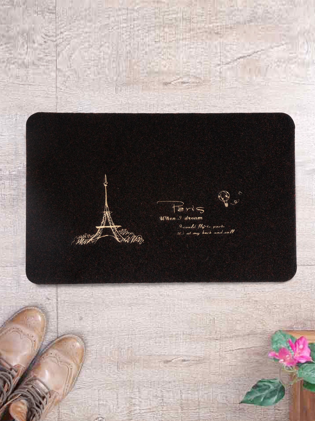 

Cortina Black & Brown Patterned Rectangular Doormat