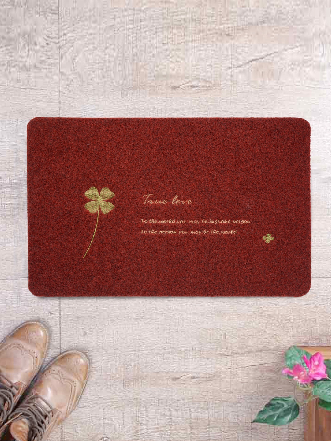 

Cortina Rust Red Patterned Rectangular Doormat