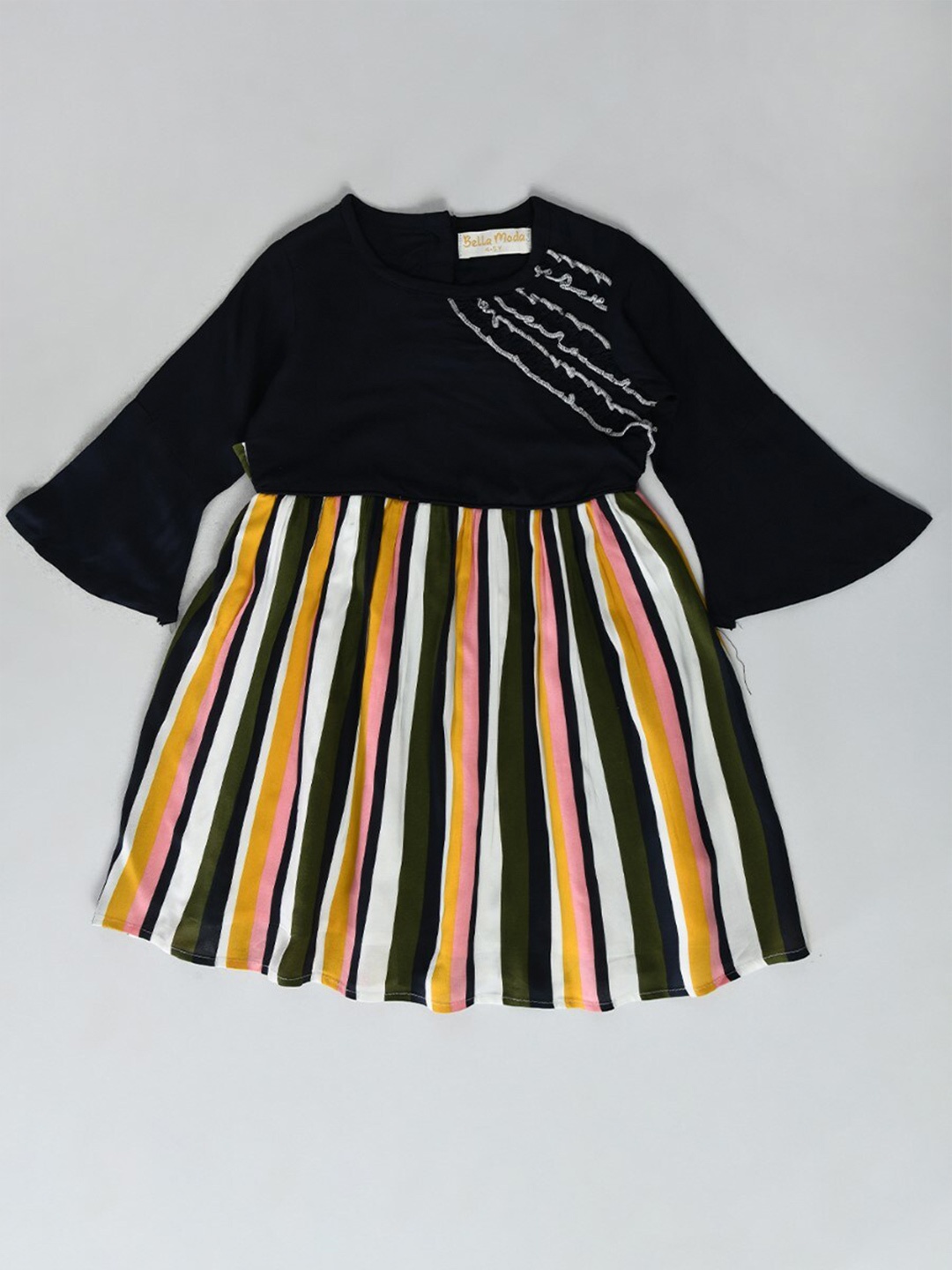 

Bella Moda Girls Striped Fit & Flare Dress, Multi