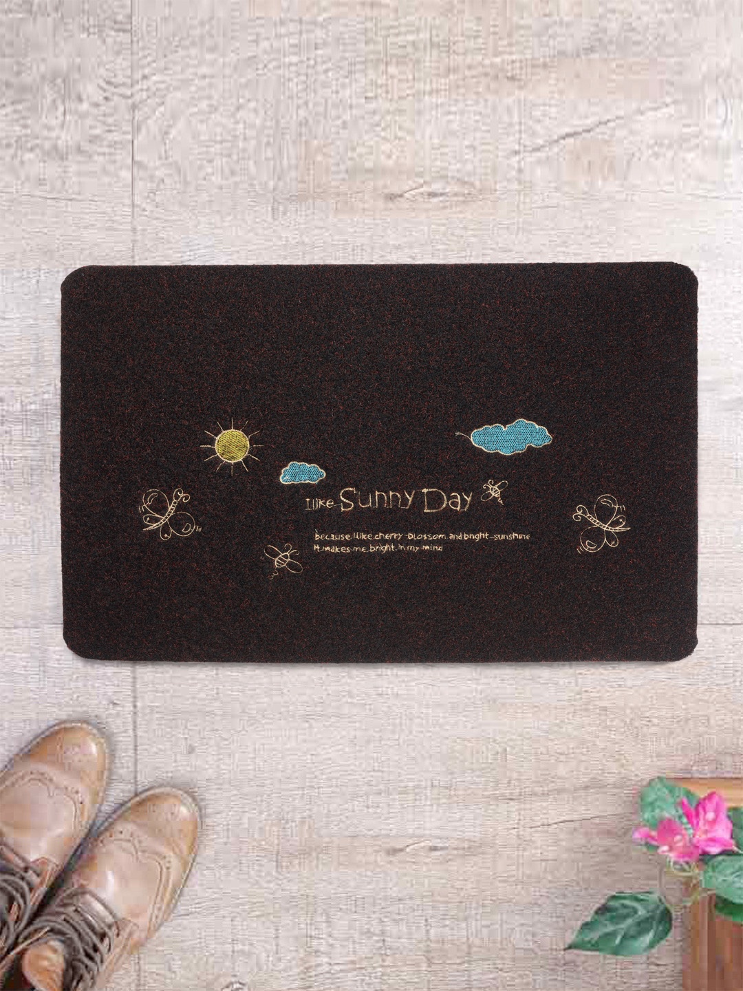 

Cortina Black & Brown Patterned Rectangular Doormat