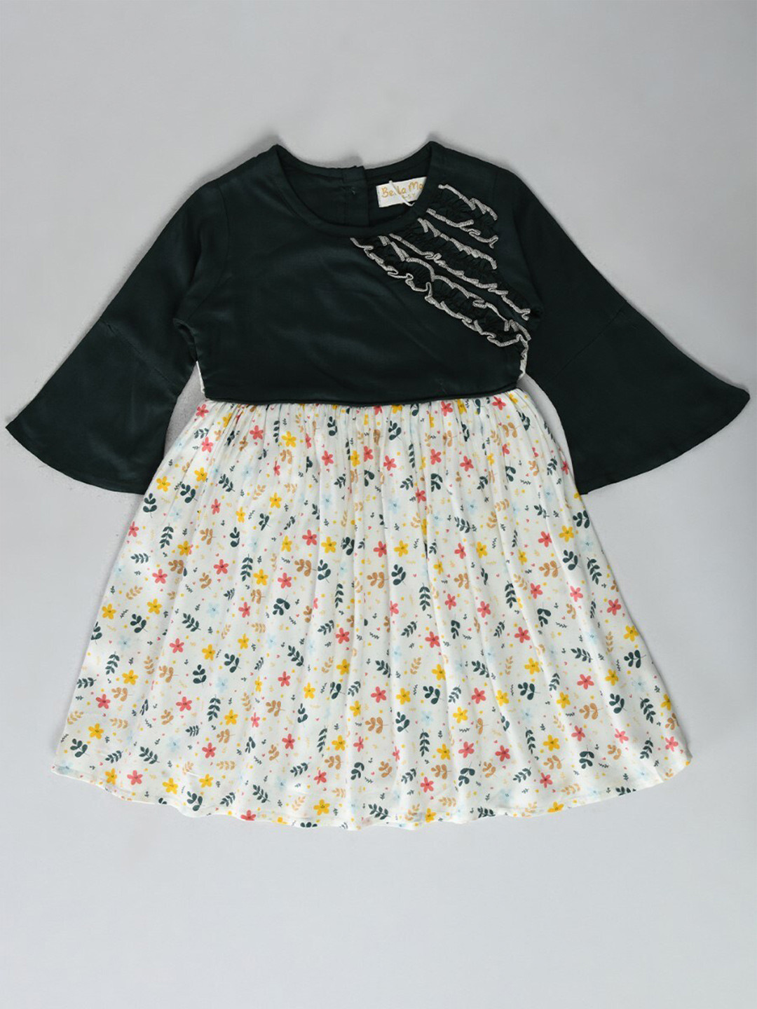 

Bella Moda Girls Floral Print Fit & Flare Dress, White