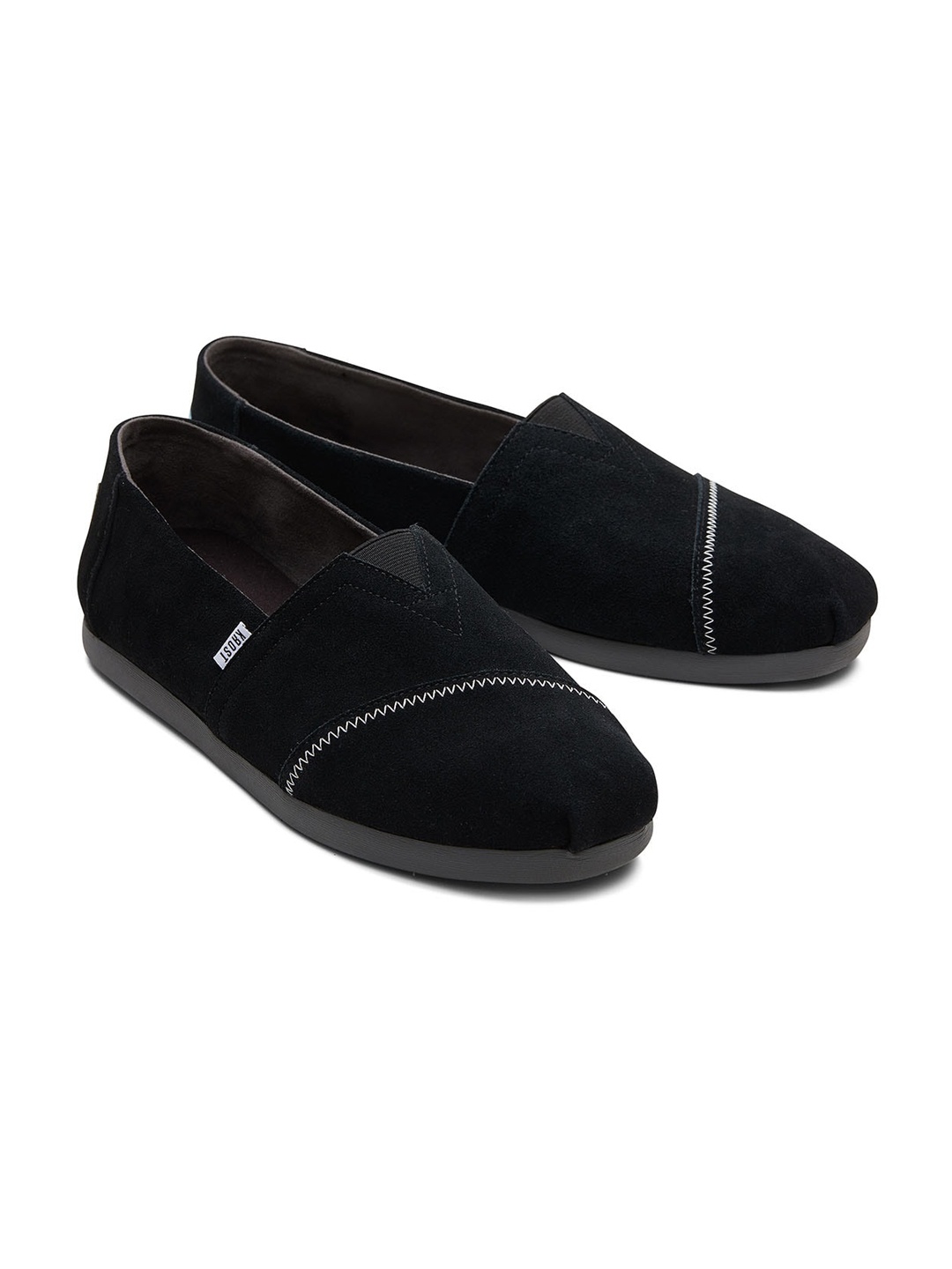 

TOMS Men Suede Slip On Sneakers, Black