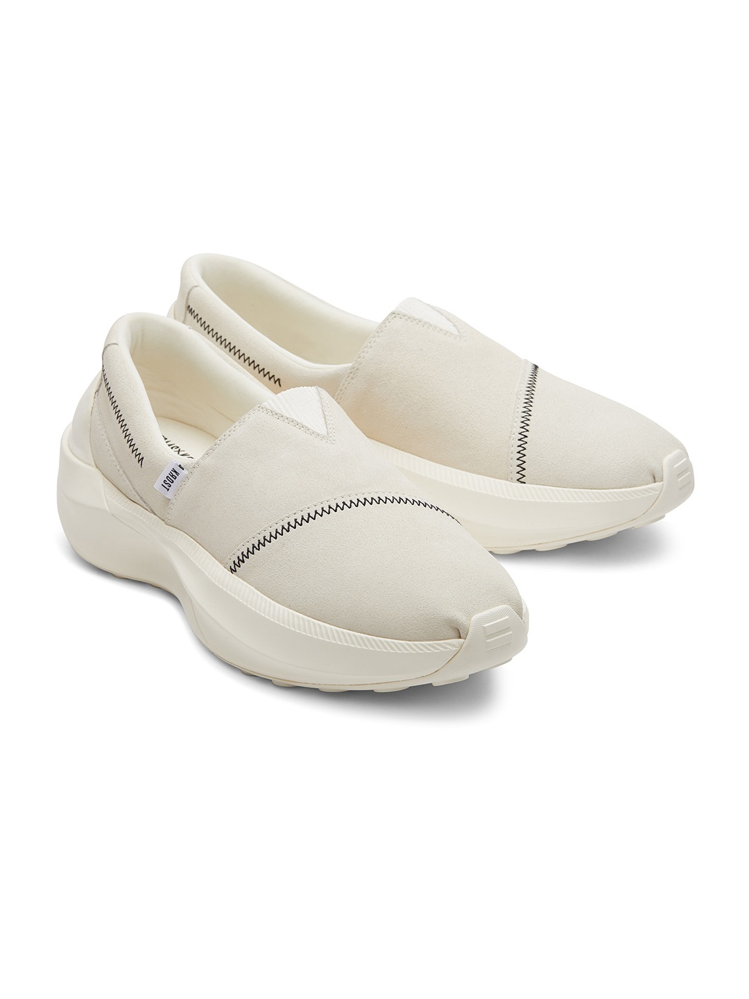 

TOMS Men Suede Slip On Sneakers, White