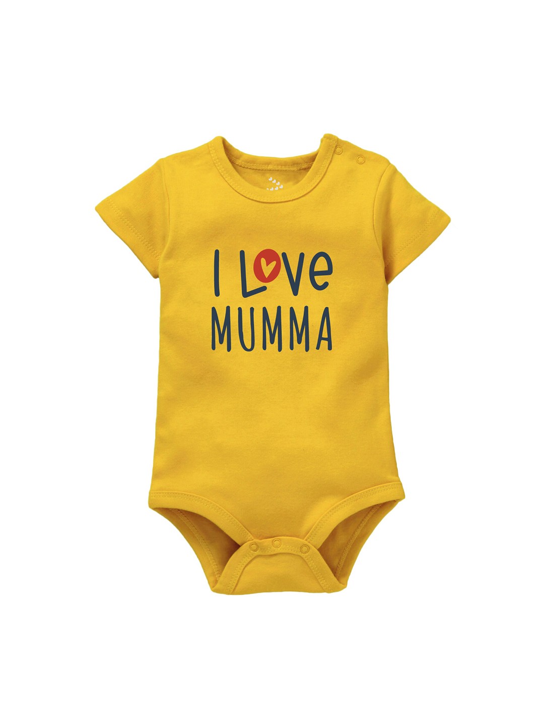 

Zeezeezoo Infants Love Mumma Printed Pure Cotton Bodysuit, Yellow