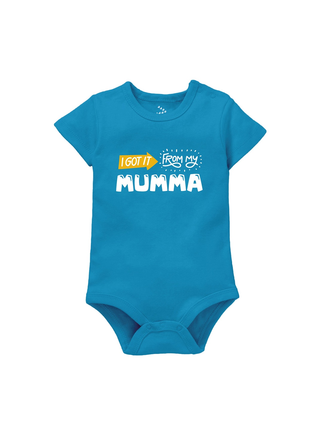 

Zeezeezoo Infants I Got It From Mumma Printed Pure Cotton Bodysuit, Blue