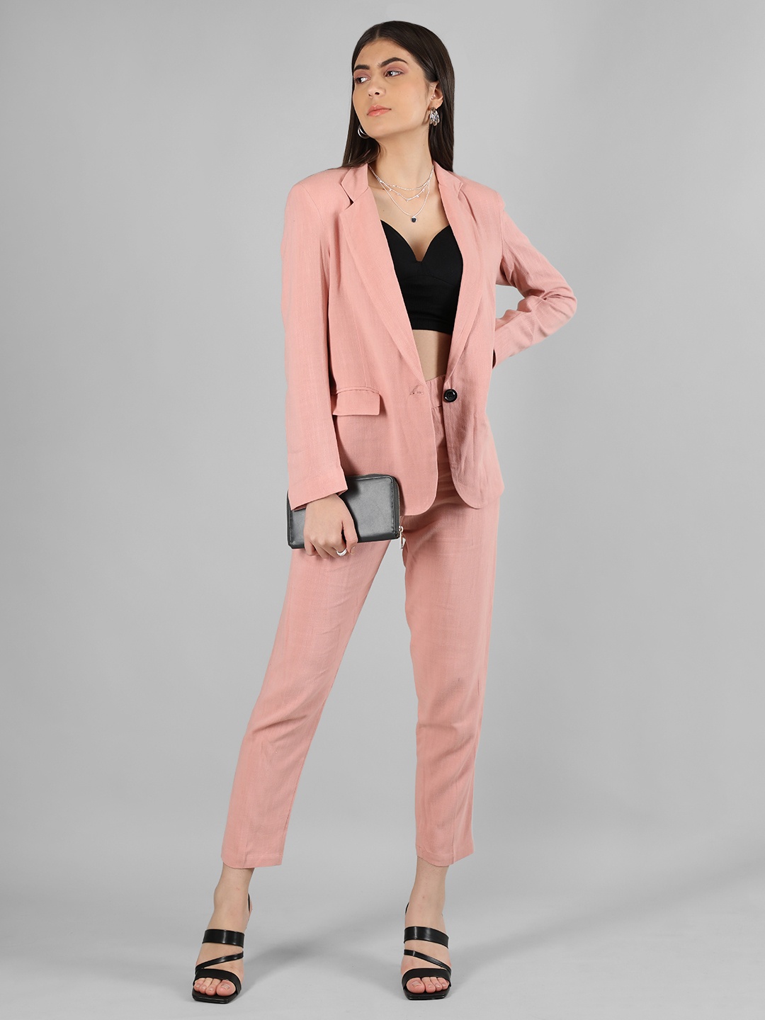 

Dlanxa Linen Two-Piece Casual Suit, Peach