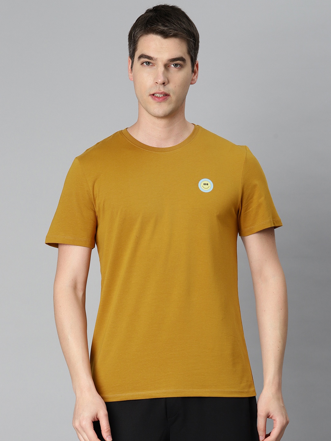 

Alcis Men Sports T-shirt, Mustard