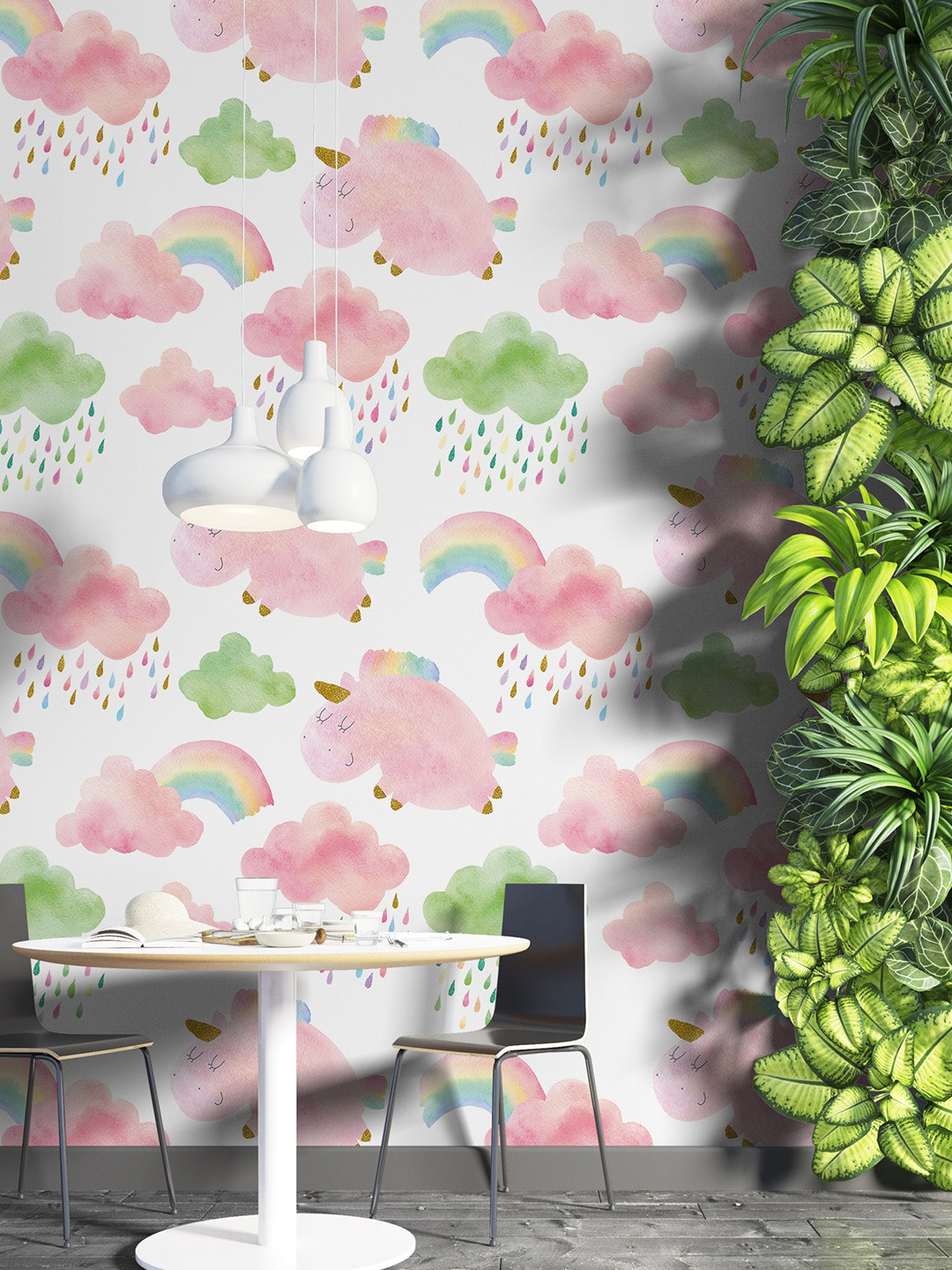 

PAPER PLANE DESIGN Pink & Green Printed Vinyl Wallpaper