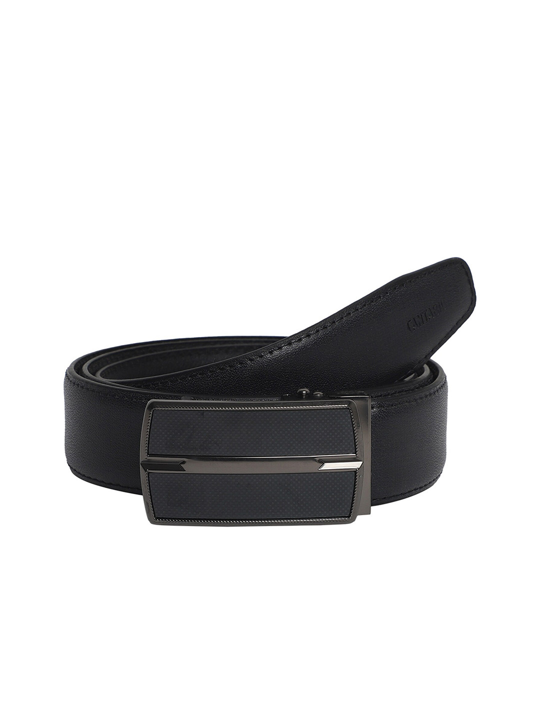 

Cantabil Men Black Leather Formal Belt