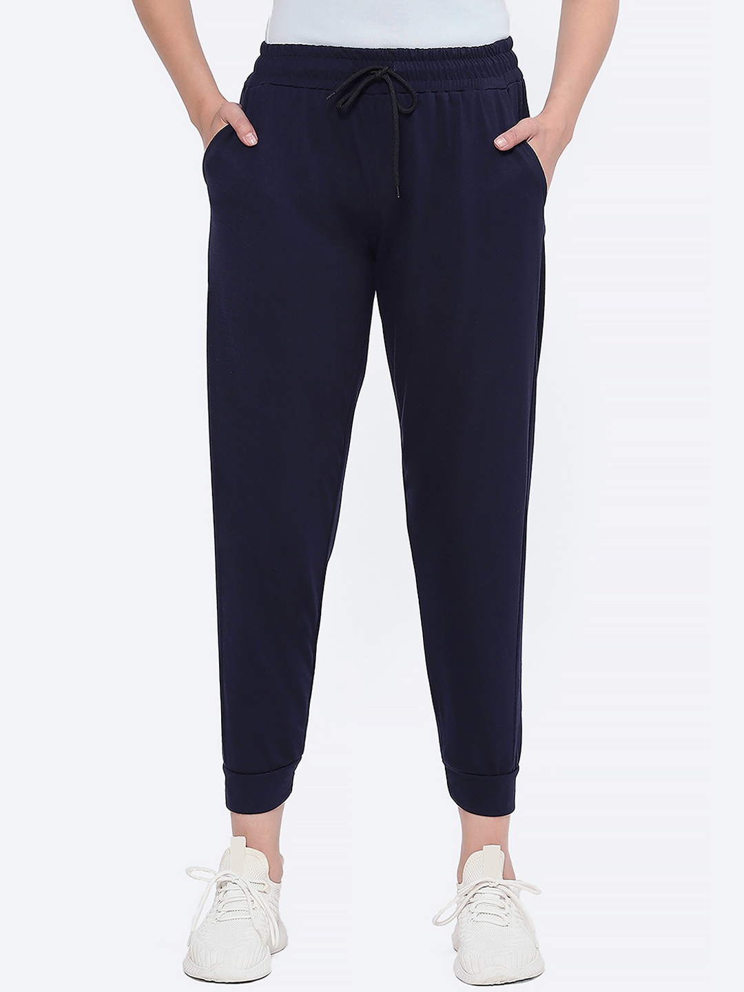 

Fashionable Women Regular Fit Cotton Joggers, Navy blue