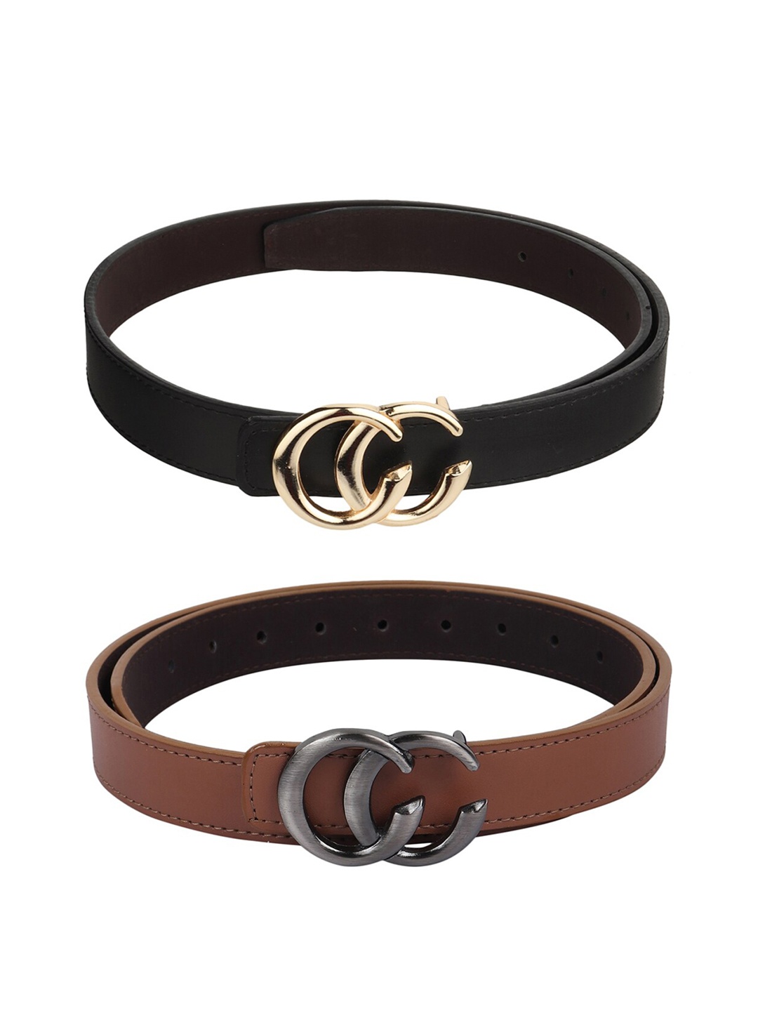 

Kastner Women Set Of 2 Wide Belts, Black
