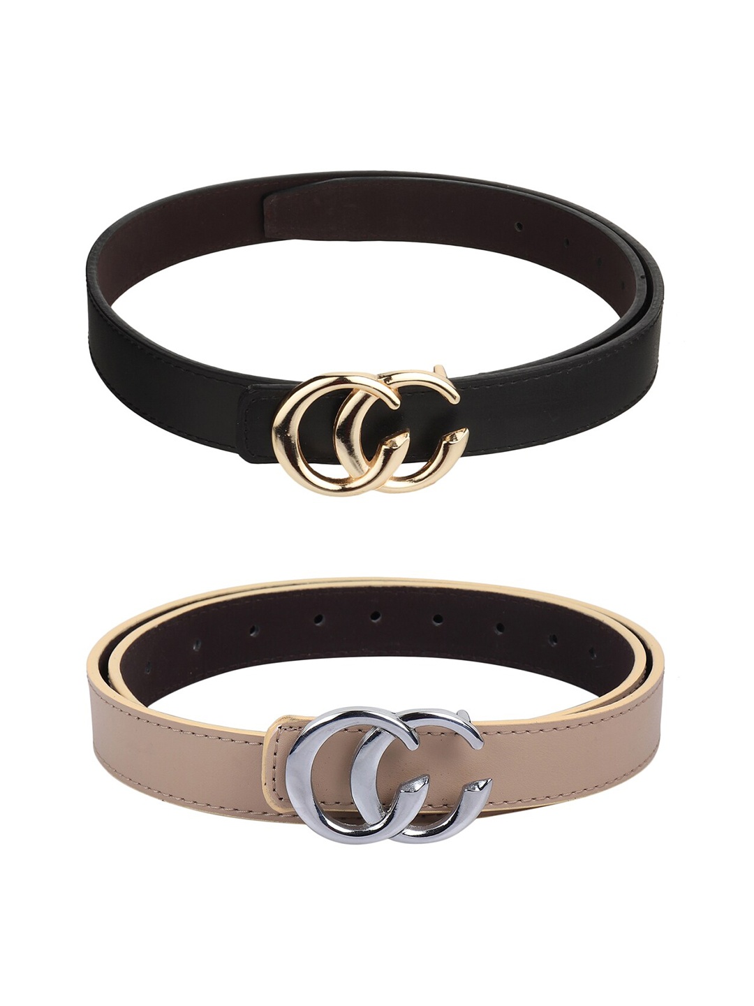 

Kastner Women Set Of 2 Wide Belts, Black