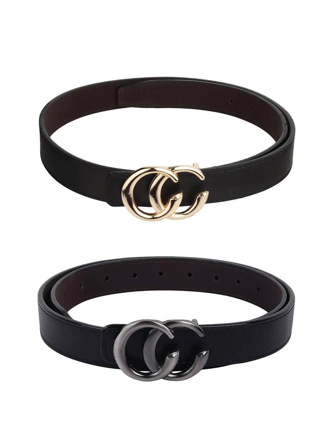 

Kastner Women Set Of 2 Wide Belts, Black