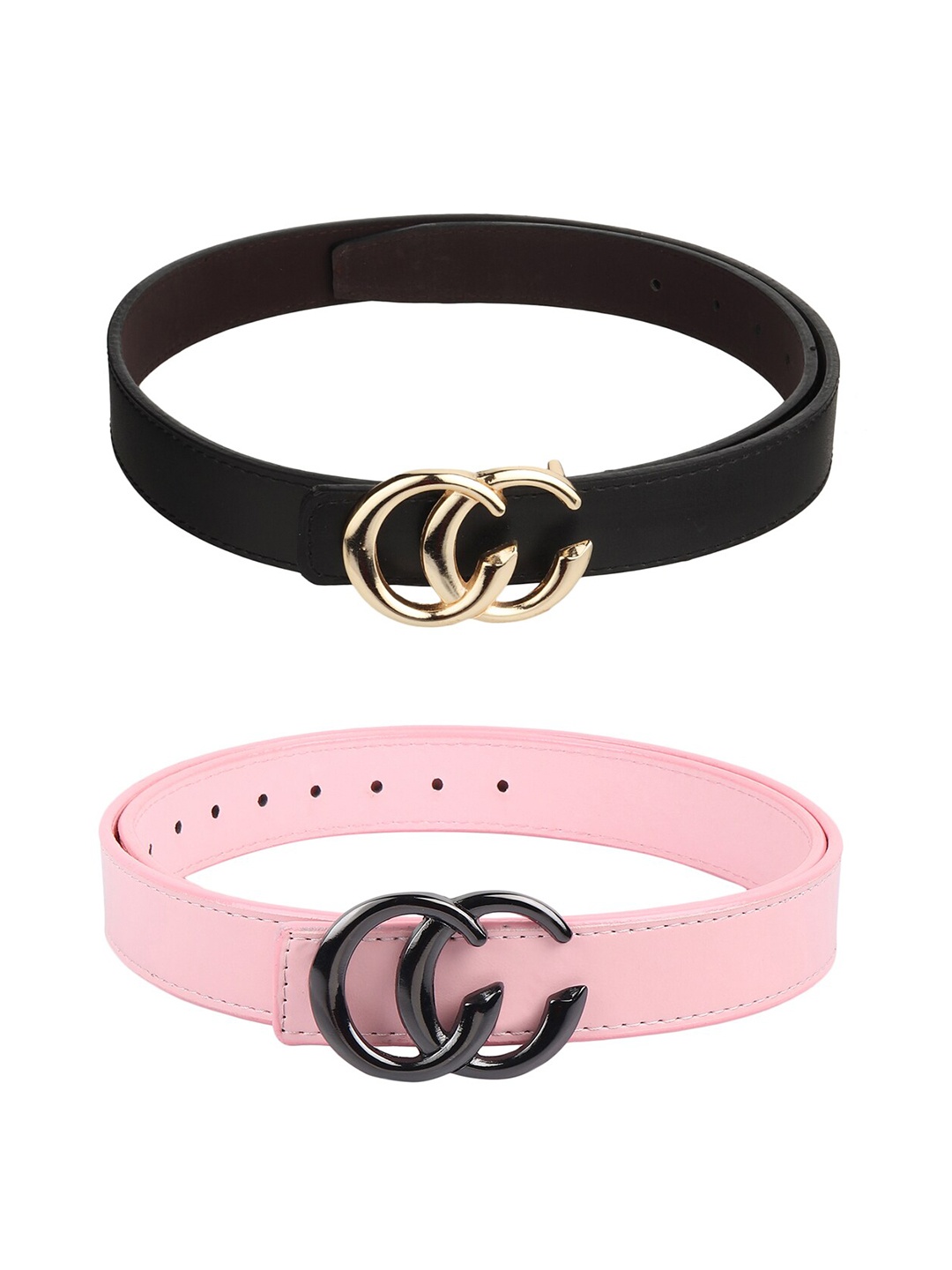 

Kastner Women Set Of 2 Wide Belts, Black