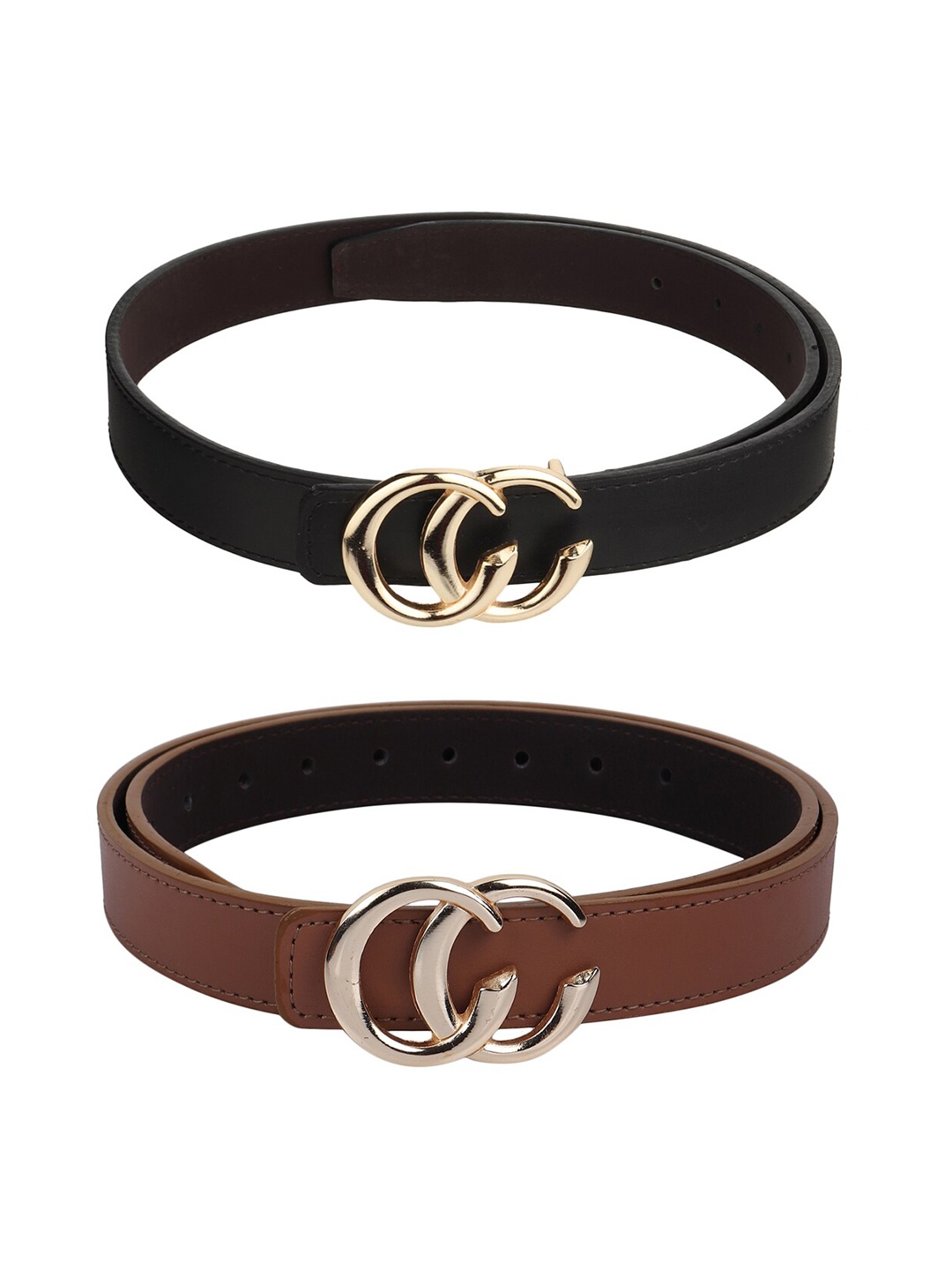 

Kastner Women Set Of 2 Wide Belts, Black