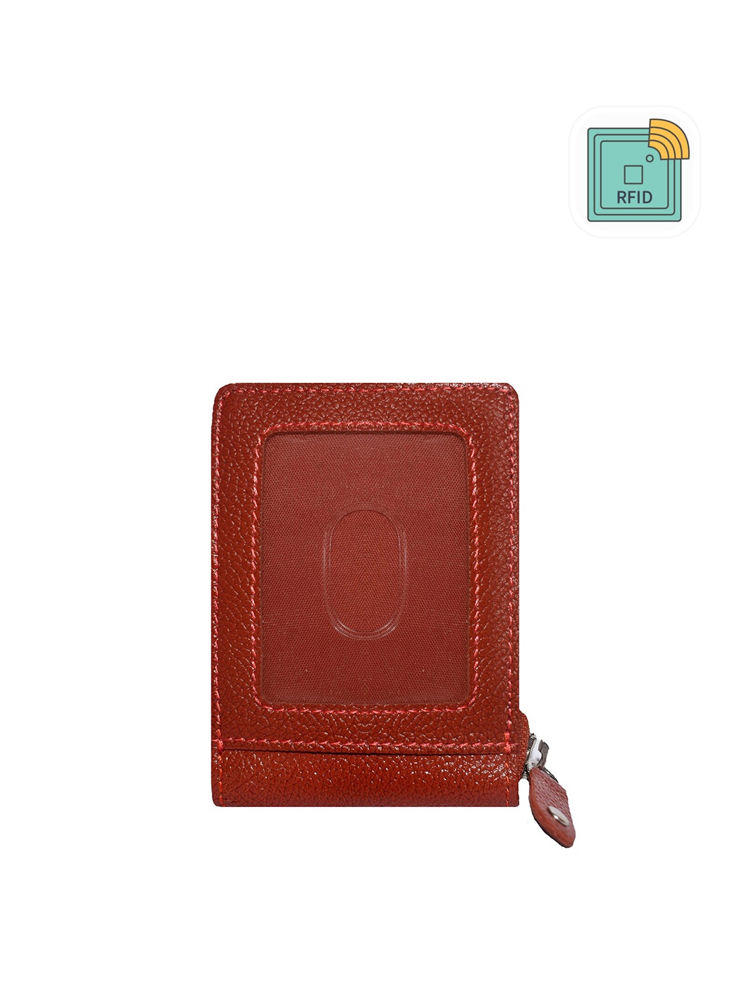 

ABYS Textured Leather Zip Around Wallet, Brown