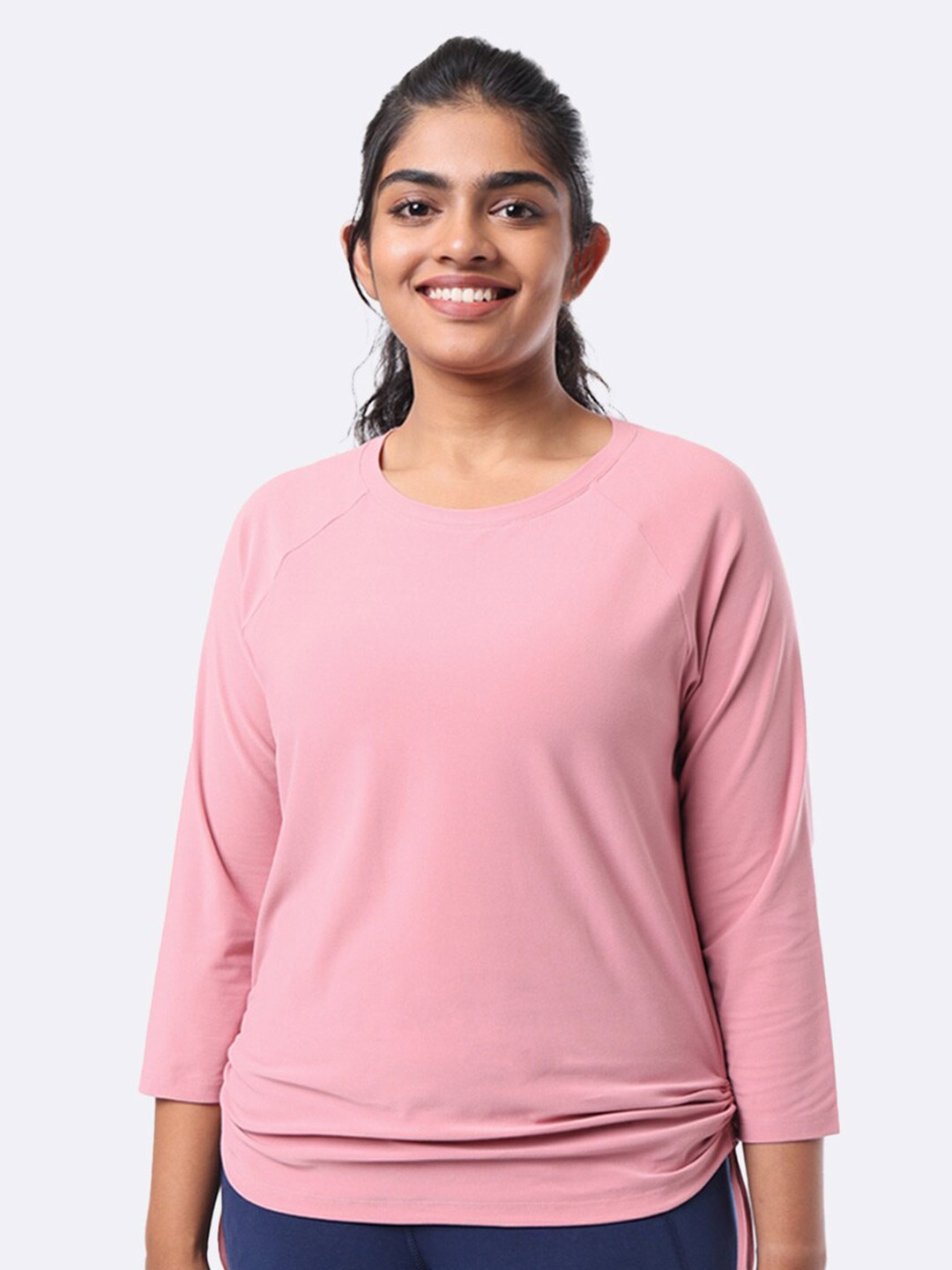 

Blissclub Breezy Ruched Dry Fit Raglan Sleeve Skating Top, Pink