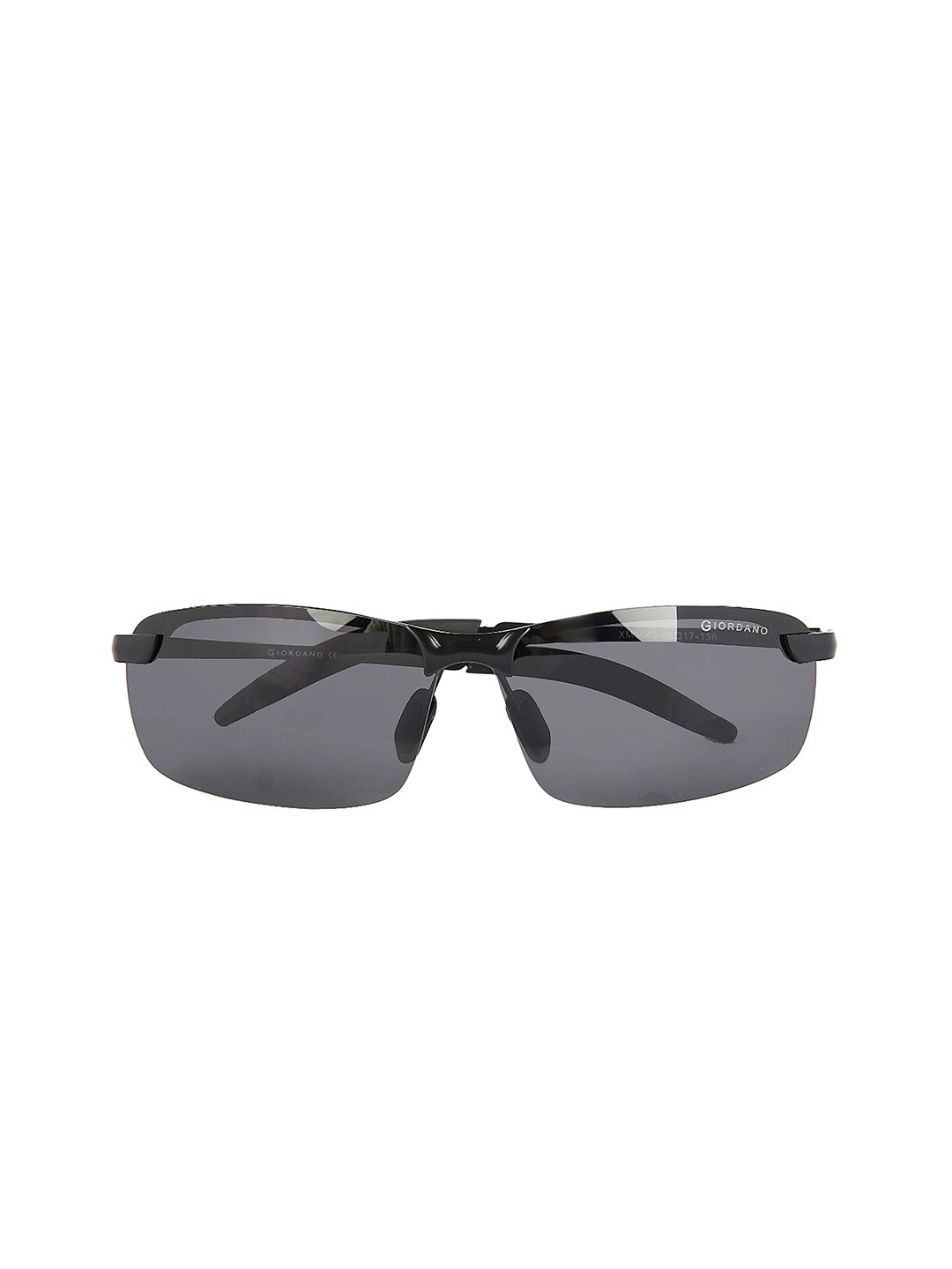 

GIORDANO Men Square Sunglasses with Polarised & UV Protected Lens GA90312C01, Black